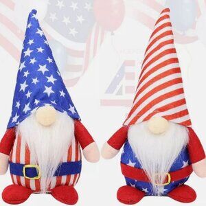 NEW 2Pcs 4th of July Patriotic Gnomes Decorations Home Centerpieces Freedom
